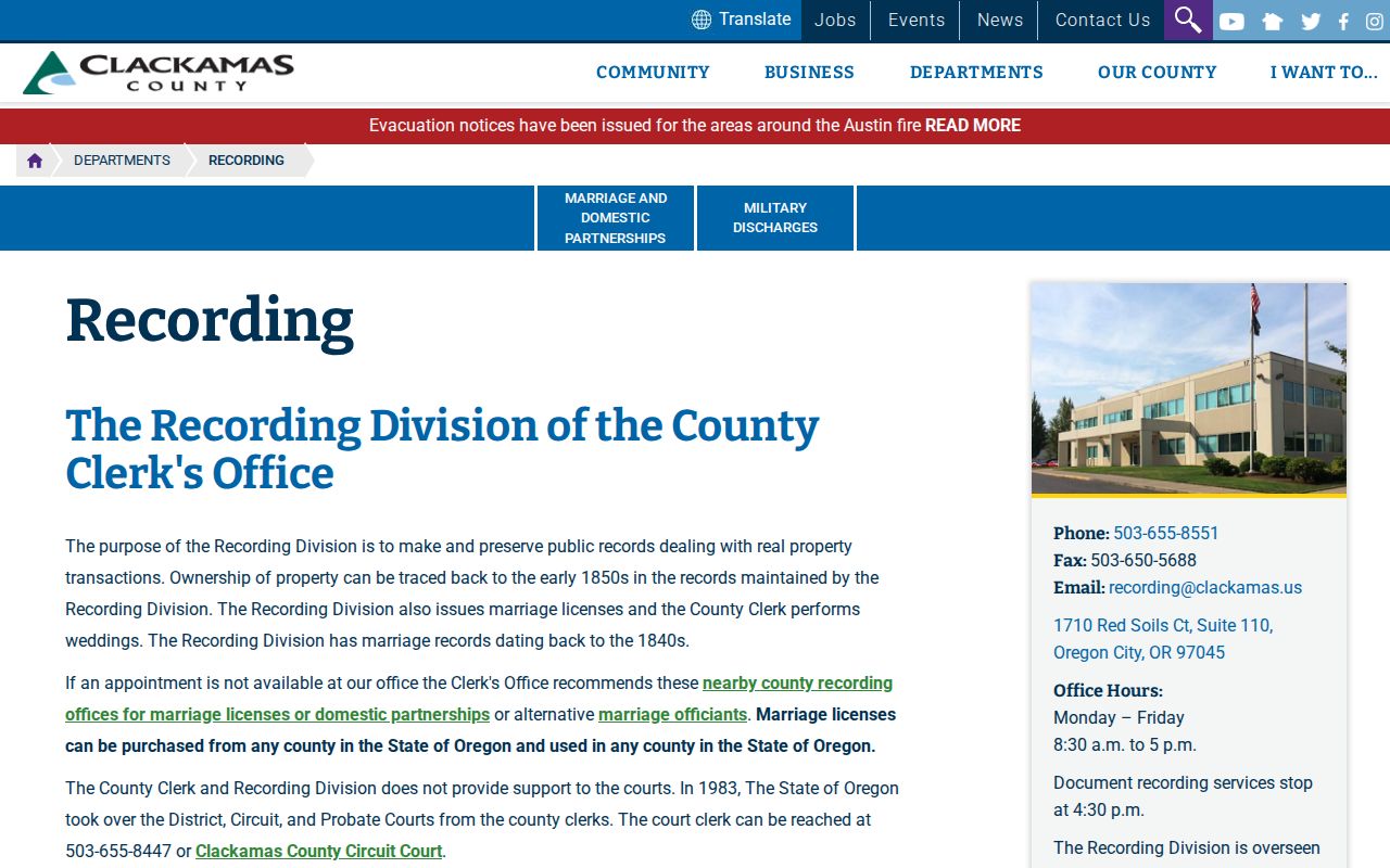 Lake Oswego residents directory Clackamas Recording research access