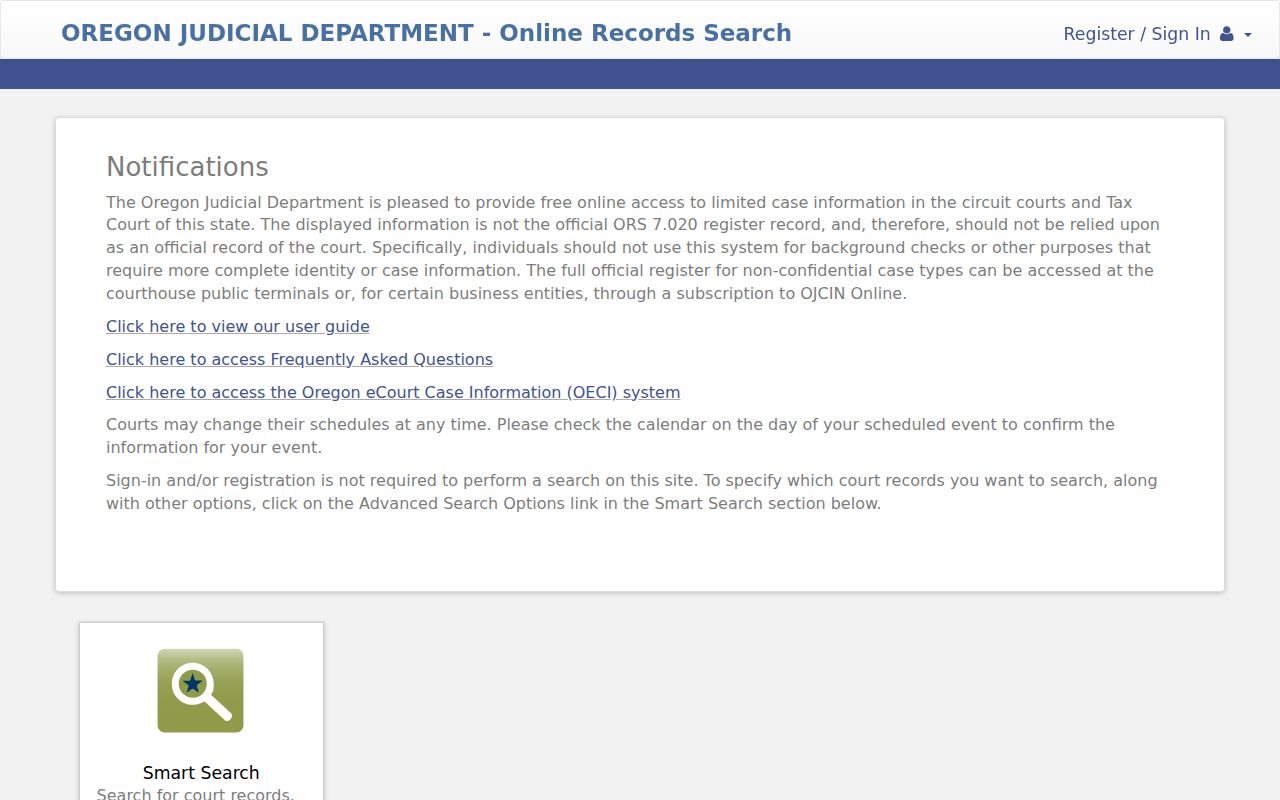 Lake Oswego residents directory Oregon Judicial Department records search